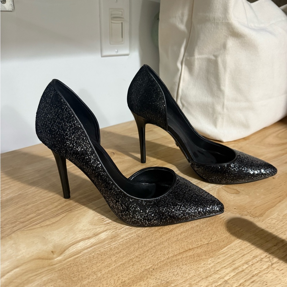 Michael Kors Black Sparkle Heels